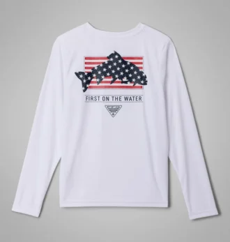 Boys PFG Terminal Tackle™ Fins and Stripes Long Sleeve Shirt