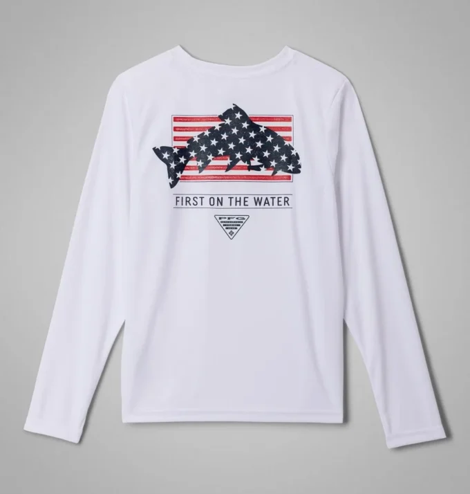 Boys PFG Terminal Tackle™ Fins and Stripes Long Sleeve Shirt
