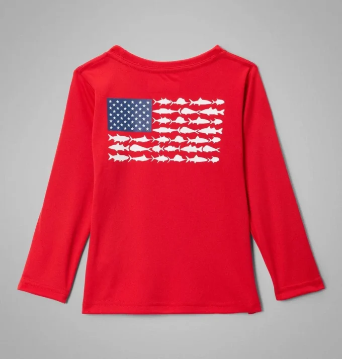 Boys Toddler PFG Terminal Tackle™ Fish Flag Long Sleeve Shirt Boys Toddler PFG Terminal Tackle™ Fish Flag Long Sleeve Shirt