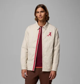 Men Collegiate Campus Roam™ Quilted Shirt Jacket – Alabama