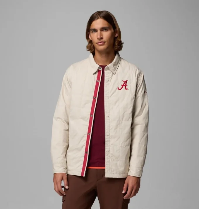 Men Collegiate Campus Roam™ Quilted Shirt Jacket – Alabama