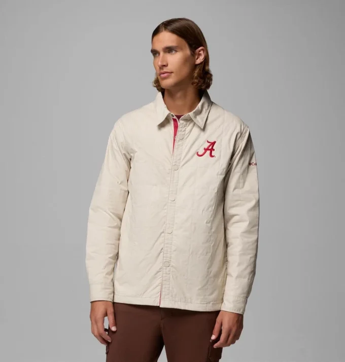 Men Collegiate Campus Roam™ Quilted Shirt Jacket – Alabama