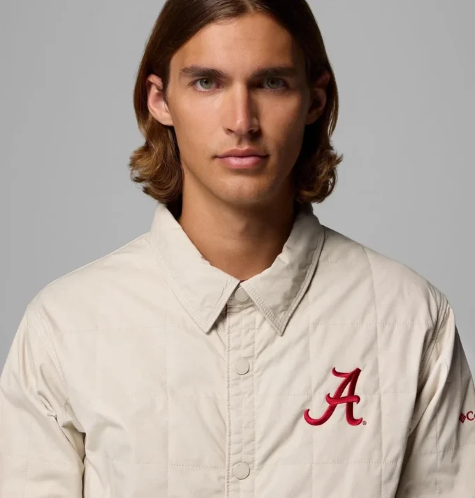 Men Collegiate Campus Roam™ Quilted Shirt Jacket – Alabama