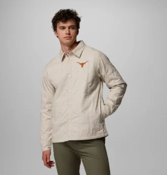 Men Collegiate Campus Roam™ Quilted Shirt Jacket – Texas