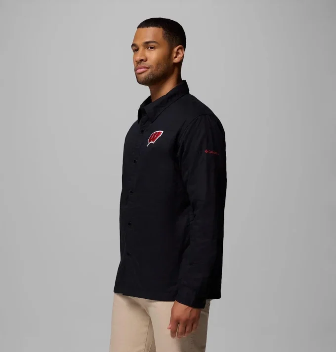 Men Collegiate Campus Roam™ Quilted Shirt Jacket – Wisconsin