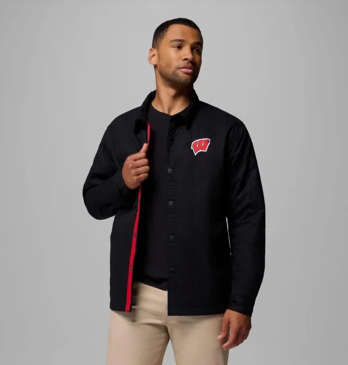 Men Collegiate Campus Roam™ Quilted Shirt Jacket – Wisconsin