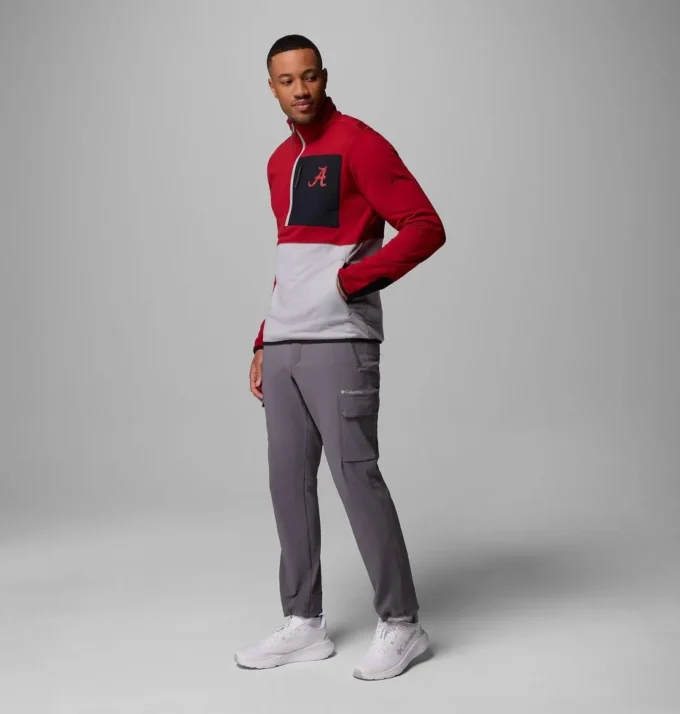 Men Collegiate Columbia Hike™ Half Zip Jacket – Alabama