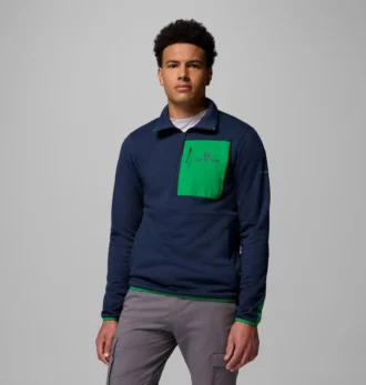Men Collegiate Columbia Hike™ Half Zip Jacket – Notre Dame