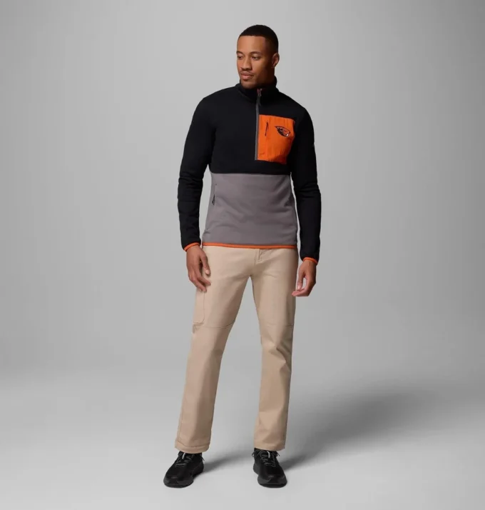 Men Collegiate Columbia Hike™ Half Zip Jacket – Oregon State