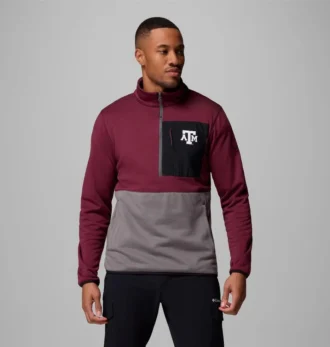 Men Collegiate Columbia Hike™ Half Zip Jacket – Texas A&M