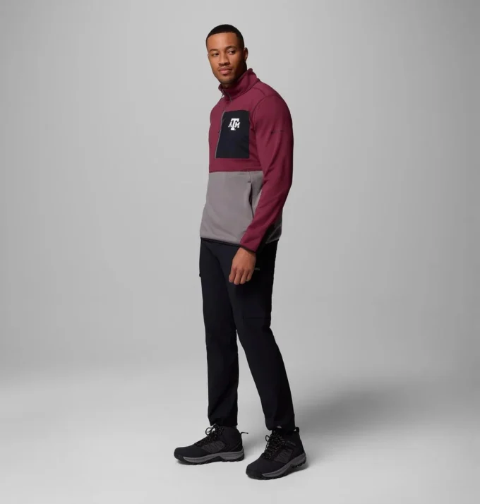 Men Collegiate Columbia Hike™ Half Zip Jacket – Texas A&M