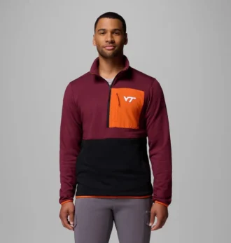 Men Collegiate Columbia Hike™ Half Zip Jacket – Virginia Tech