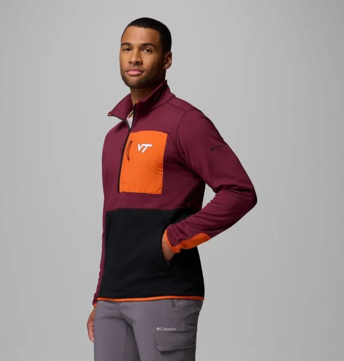 Men Collegiate Columbia Hike™ Half Zip Jacket – Virginia Tech
