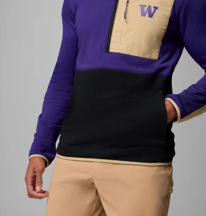Men Collegiate Columbia Hike™ Half Zip Jacket – Washington