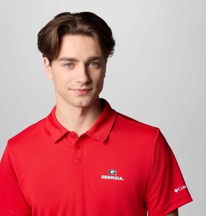 Men Collegiate Fair Catch™ Polo – Georgia Men Collegiate Fair Catch™ Polo – Georgia
