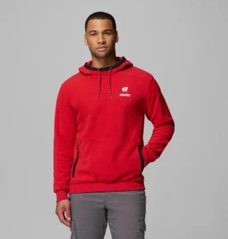 Men Collegiate Flanker™ Fleece Hoodie – Wisconsin