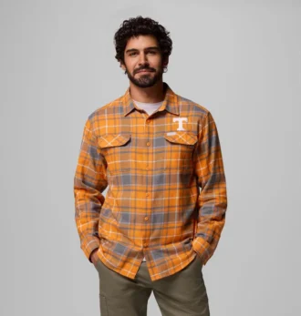 Men Collegiate Flare Gun™ Flannel Long Sleeve Shirt – Tennessee