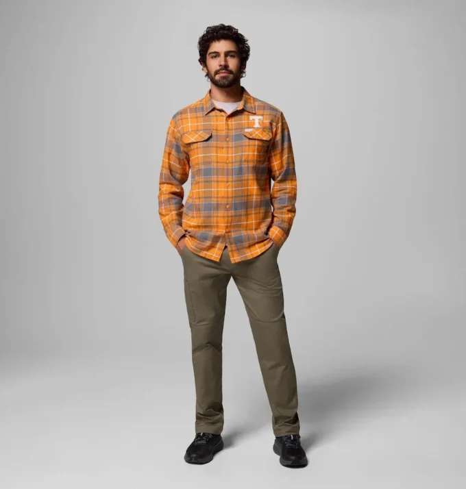 Men Collegiate Flare Gun™ Flannel Long Sleeve Shirt – Tennessee Men Collegiate Flare Gun™ Flannel Long Sleeve Shirt – Tennessee