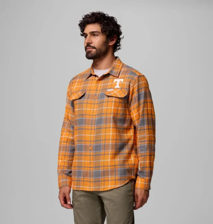 Men Collegiate Flare Gun™ Flannel Long Sleeve Shirt – Tennessee Men Collegiate Flare Gun™ Flannel Long Sleeve Shirt – Tennessee