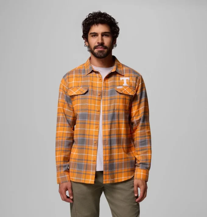 Men Collegiate Flare Gun™ Flannel Long Sleeve Shirt – Tennessee Men Collegiate Flare Gun™ Flannel Long Sleeve Shirt – Tennessee