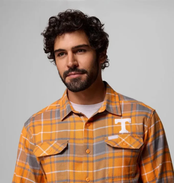 Men Collegiate Flare Gun™ Flannel Long Sleeve Shirt – Tennessee Men Collegiate Flare Gun™ Flannel Long Sleeve Shirt – Tennessee
