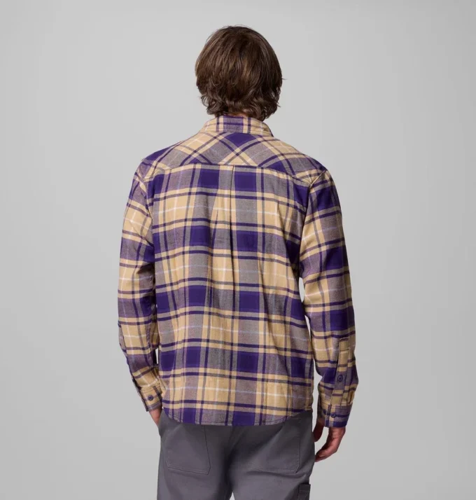 Men Collegiate Flare Gun™ Flannel Long Sleeve Shirt – Washington