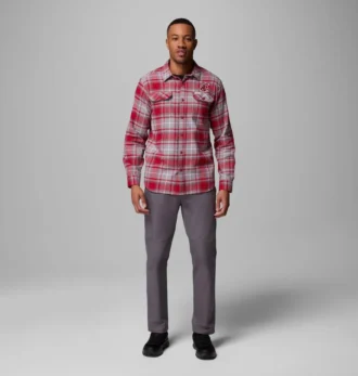 Men Collegiate Flare Gun™ Flannel Long Sleeve Shirt – Washington State