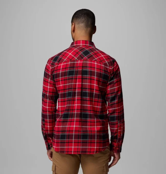 Men Collegiate Flare Gun™ Flannel Long Sleeve Shirt – Wisconsin