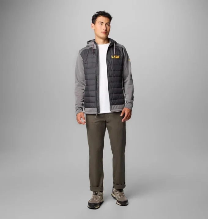 Men Collegiate Out-Shield™ Hybrid Hoodie – LSU