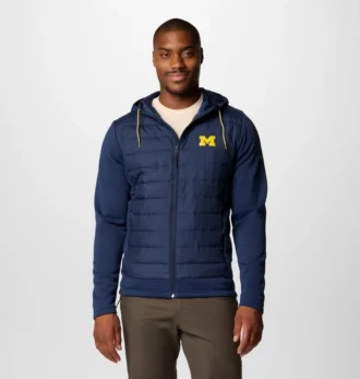 Men Collegiate Out-Shield™ Hybrid Hoodie – Michigan