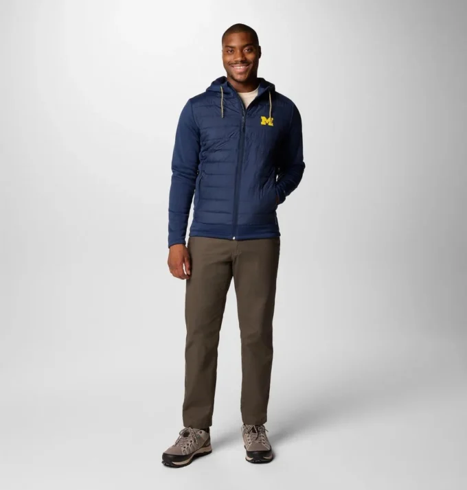 Men Collegiate Out-Shield™ Hybrid Hoodie – Michigan