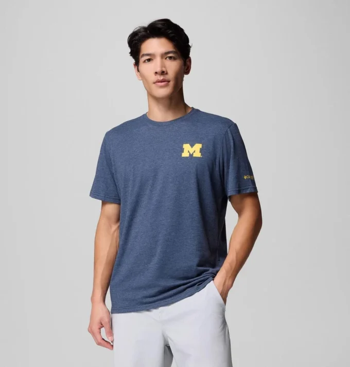 Men Collegiate PFG™ Short Sleeve Shirt – Michigan