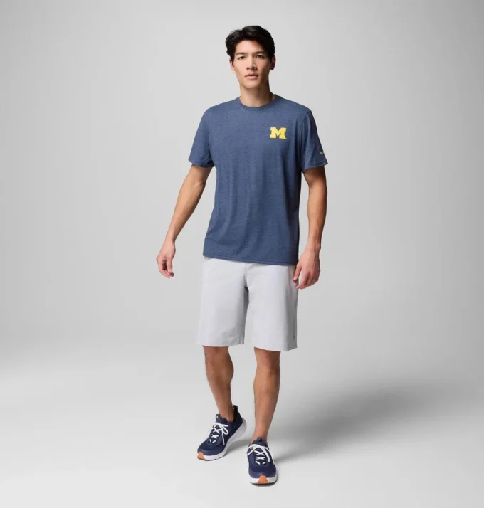 Men Collegiate PFG™ Short Sleeve Shirt – Michigan