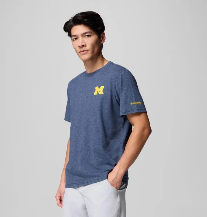 Men Collegiate PFG™ Short Sleeve Shirt – Michigan