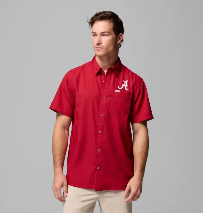 Men Collegiate PFG Slack Tide™ Camp Shirt – Alabama Men Collegiate PFG Slack Tide™ Camp Shirt – Alabama