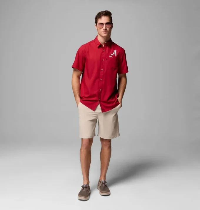 Men Collegiate PFG Slack Tide™ Camp Shirt – Alabama Men Collegiate PFG Slack Tide™ Camp Shirt – Alabama