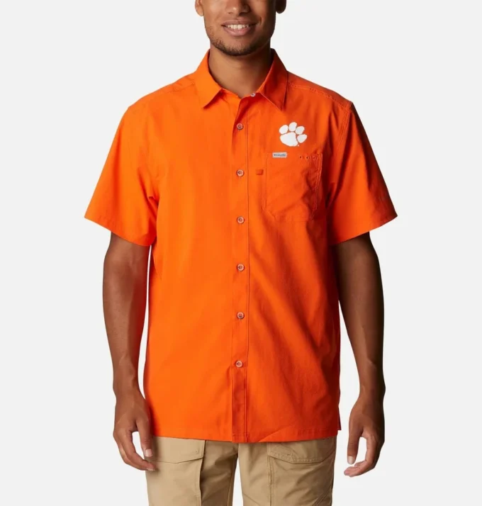 Men Collegiate PFG Slack Tide™ Camp Shirt – Clemson Men Collegiate PFG Slack Tide™ Camp Shirt – Clemson