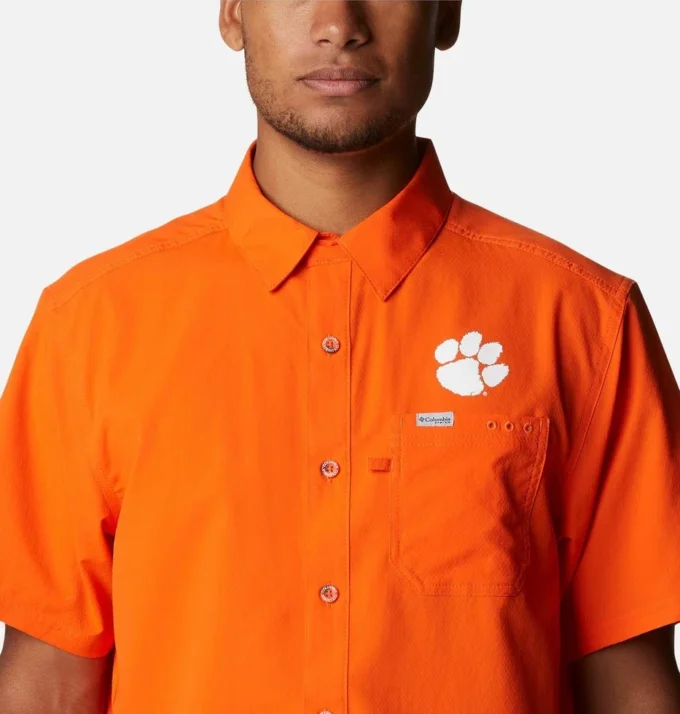 Men Collegiate PFG Slack Tide™ Camp Shirt – Clemson Men Collegiate PFG Slack Tide™ Camp Shirt – Clemson