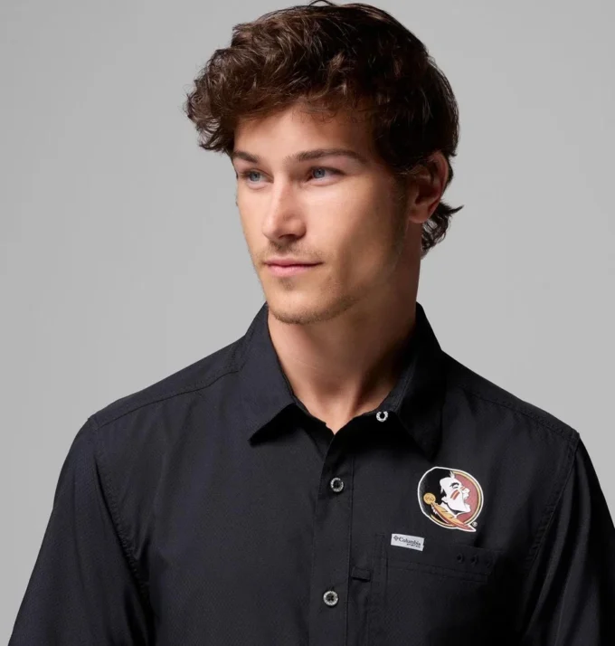 Men Collegiate PFG Slack Tide™ Camp Shirt – Florida State