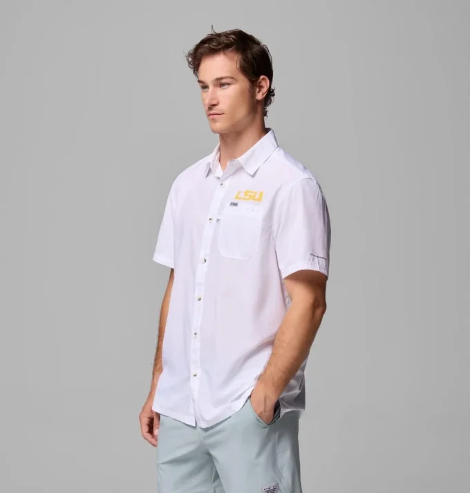 Men Collegiate PFG Slack Tide™ Camp Shirt – LSU Men Collegiate PFG Slack Tide™ Camp Shirt – LSU