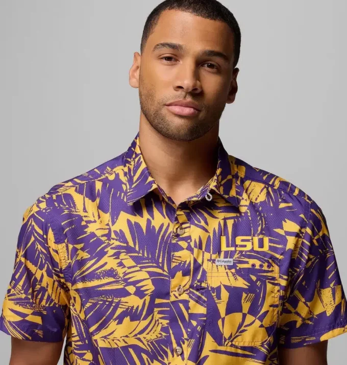 Men Collegiate PFG Super Slack Tide Shirt – LSU Men Collegiate PFG Super Slack Tide Shirt – LSU
