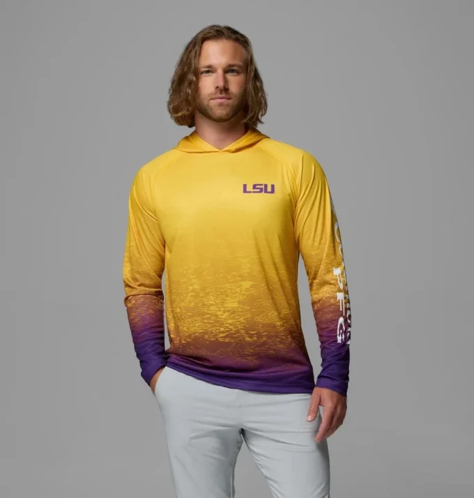 Men Collegiate PFG Super Terminal Tackle™ Hoodie – Louisiana