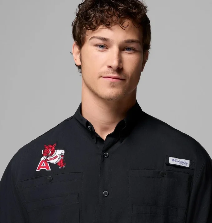 Men Collegiate PFG Tamiami™ Short Sleeve Shirt – Arkansas Men Collegiate PFG Tamiami™ Short Sleeve Shirt – Arkansas