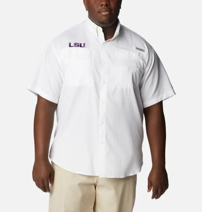 Men Collegiate PFG Tamiami™ Short Sleeve Shirt – Big – LSU