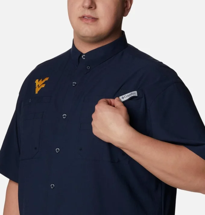 Men Collegiate PFG Tamiami™ Short Sleeve Shirt – Big – West Virginia Men Collegiate PFG Tamiami™ Short Sleeve Shirt – Big – West Virginia
