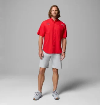 Men Collegiate PFG Tamiami™ Short Sleeve Shirt – Georgia