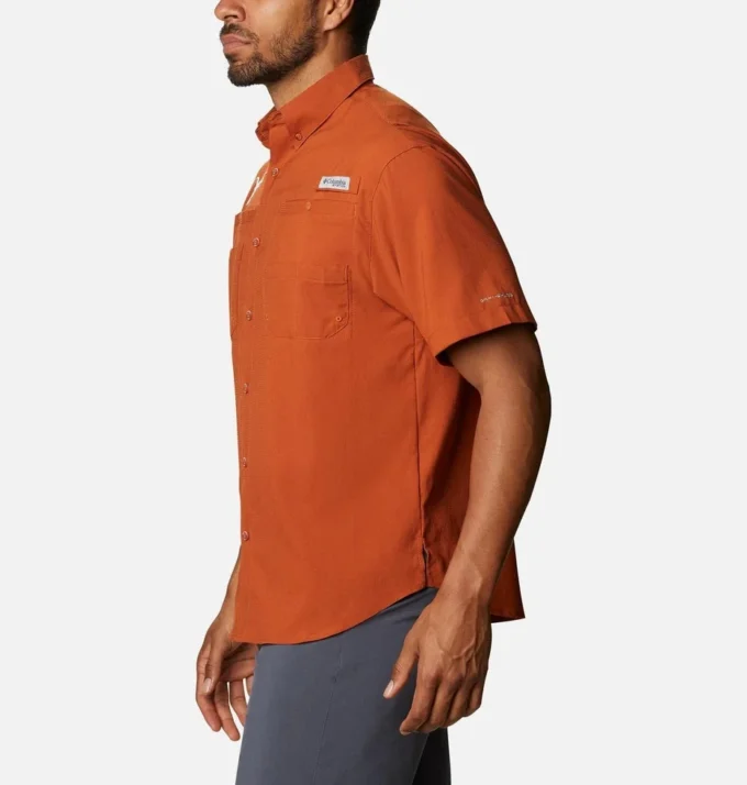 Men Collegiate PFG Tamiami™ Short Sleeve Shirt – Tall – Texas