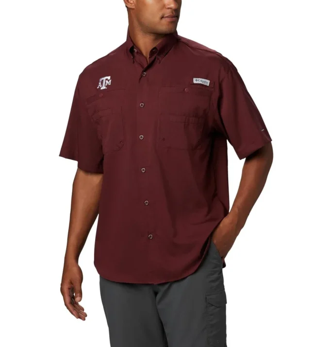 Men Collegiate PFG Tamiami™ Short Sleeve Shirt – Tall – Texas A&M Men Collegiate PFG Tamiami™ Short Sleeve Shirt – Tall – Texas A&M