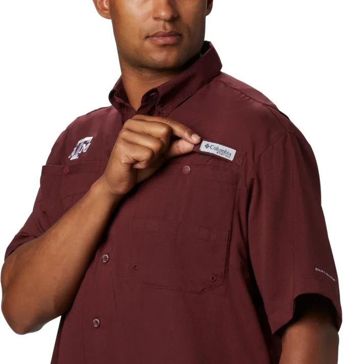 Men Collegiate PFG Tamiami™ Short Sleeve Shirt – Tall – Texas A&M Men Collegiate PFG Tamiami™ Short Sleeve Shirt – Tall – Texas A&M