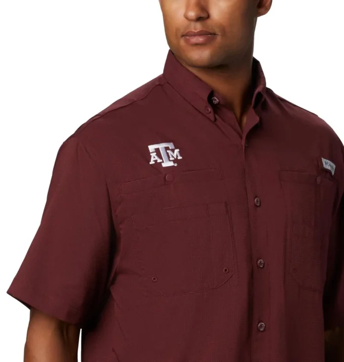 Men Collegiate PFG Tamiami™ Short Sleeve Shirt – Tall – Texas A&M Men Collegiate PFG Tamiami™ Short Sleeve Shirt – Tall – Texas A&M